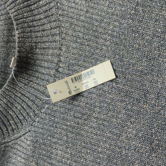 *MADEWELL* NWT Shimmery ribbed long sleeve dress - Picture 4 of 4